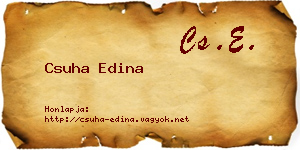Csuha Edina névjegykártya